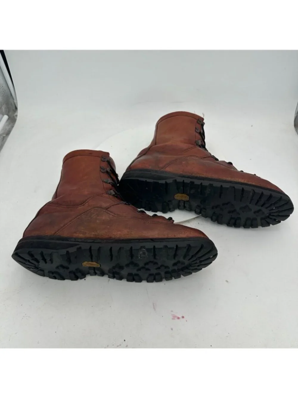 Danner Men Size 11D Brown Leather Vibram Sole Steel Toe Lace Up Combat Boot